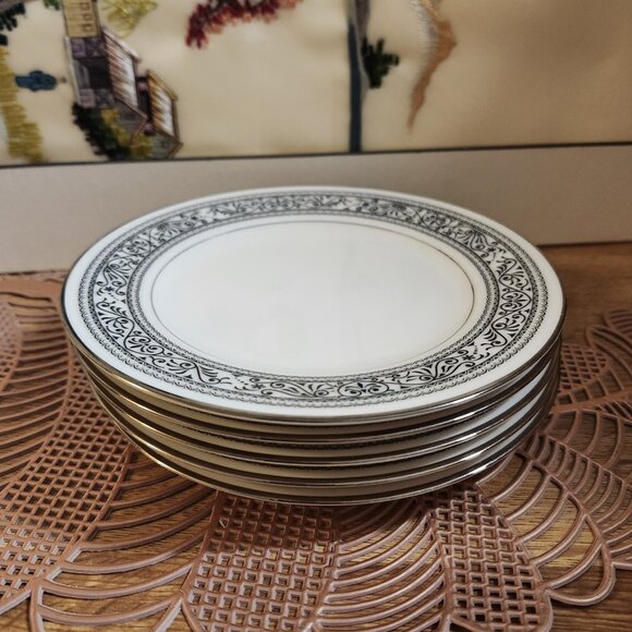 5- Noritake Prelude 6 3/8" Bread and Butter Plates 6.25" 7570 Cake Dessert - Picture 1 of 6